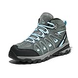 NORTIV 8 Adventurer Trekking-& Wanderhalbschuhe für Damen -Atmungsaktive Bequeme Damenstiefel,Size 41,Grau/Blau,SNHB211W