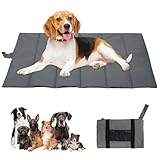 BORDEAG wasserdichte Hundematte, Hundedecke für Unterwegs, 108 * 66CM Faltbare wasserdichte Hundedecke, Hundedecke Outdoor, Große Reisedecke für Haustier Camping Hundebett für Hunde Katzen