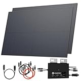 Solarway® 890W Balkonkraftwerk 800W komplett Steckdose - neuester 800 Watt Wechselrichter - Solaranlage Komplettset - 445W bifaziale Solarmodule & Envertech & Zubehör
