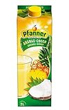 Pfanner Ananas Kokos Getränk – Exotischer Ananassaft mit Kokoswasser und Vitamin C verfeinert (1 x 2 l)