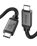 Silkland Zertifiziert USB4 Kabel mit Thunderbolt 4 Kabel, 40Gbps USBC Datenkabel, PD3.1 240W 48V 5A Ladekabel, 8K60Hz 4K144Hz Videokabel USBC für Macbook, Dock, SSD, Display, Galaxy S25 Ultra, 1m