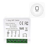 COLOROCK Smart lichtschalter 2-Wege WiFi Intelligenter Mini 1 Gang DIY Lichtschalter Relais Modul Smart Life/Tuya App, kompatibel mit Alexa Echo und Google Home, 16A