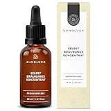 JUNGLÜCK Selbstbräunungskonzentrat - Vegan | Flüssiges Selbstbräuner Serum verleiht eine natürliche und gleichmäßige Bräune zum Mischen mit der Gesichtspflege | Tanning Drops für sanfte Bräune