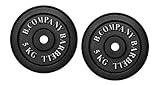 Bad Company I Hantelscheiben aus Gusseisen I Hantel Gewichte I 10 Kg (2 x 5 Kg), 30/31 mm