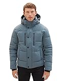 TOM TAILOR Herren 1038935 Winterjacke mit Abnehmbarer Kapuze, 32506-dusty Dark Teal, XL