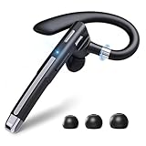 Boytond Headset Bluetooth 6.1 Kabellos Kopfhörer mit CVC8.0 Mikrofon 1,5 std Schnellladung Zwei-Geräte-Verbindung Headset 12 Std Spielzeit Freisprech Handy Ohrhörer für Autofahren/Business/Büro