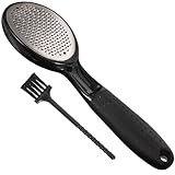 Uonlytech Hornhautfeile Fußfeile aus Edelstahl mit Bürste Tragbares Fußpeeling Werkzeug zur Sanften Hornhautentfernung und Abgestorbener Haut Handgerät für Glatte Füße