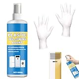 Kunststoffreiniger Vergilbung 100ml, Vergilbter Kunststoff Wieder Weiß, Kunststoffreiniger Fensterrahmen Weiß, Geeignet für Klimaanlagen, Waschmaschinen, Inklusive Einem Paar Handschuhe