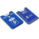 PARENCE.- Set mit 2 Parkscheiben mit integriertem Eiskratzer – 15 cm Parkuhrkarte – behördliche Ankunftszeit – Winterzubehör