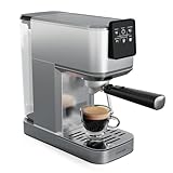 Klarstein SteelPresso Touch Slim Siebträgermaschine – 20-Bar, 1350W, 1,2L Wassertank, Dampfdüse, Edelstahl, Kompakt, Einfache Bedienung, Leichte Reinigung, Kaffeemaschine Siebträger