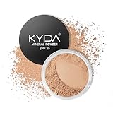 KYDA Mineral-Puder-Foundation, SPF 35, Leichte, Lose Puder-Foundation, Hautverbessernde Mineral-Foundation, Aufbaubare Deckkraft, Natürliche Foundation Makeup, 0.28 oz, Medium Beige