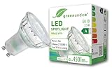greenandco GU10 | ersetzt 44W | neutralweiß 4000K | 2.5W 450lm | 36° | flimmerfrei | Energieeffizienzklasse A | 230V LED Spot | nicht dimmbar