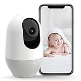 nooie Babyphone mit Kamera, Babyphone Kamera WLAN Indoor 360, Baby Monitor with Camera, Video Babyphone mit Handy App, 1080P HD Nachtsicht, Gegensprechfunktion, Kompatibel mit Alexa