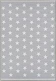andiamo Teppich Sternenhimmel - Teppich Wohnzimmer Schlafzimmer Flur- Wohnzimmerteppich pflegeleicht strapazierfähig - hellgrau 80 x 150 cm