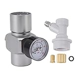 Wasserdruckminderventil, Wasserdruckregler 0-60 PSI Edelstahl-Druckregler, Schlauchdruckregler Für Homebrew