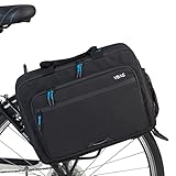 YBAG Commuter - Nachhaltige Fahrradtasche Laptop - Gepäckträgertasche für Büro mit 4 Fächer | Innentaschen | Flaschennetz | Regenschutz | Reflektoren