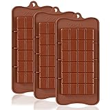 Pritogo Schokoladenform (3er-Set) brechbare Silikonform Backform Flexible Form für DIY Schokolade Bonbons Pralinen Energieriegel Tortendeko