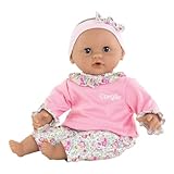 Corolle Puppe Calin Maria, Weichkörperpuppe mit Schlafaugen, abnehmbarem Stirnband, Vanilleduft, 30cm, Behält den Daumen im Mund, ab 18 Monate