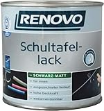 SchultafelFarbe SchultafelLack Tafellack RENOVO 375 ml schwarz matt WB
