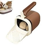 Katzenstreuschaufel mit Halter | Hängende Streuschaufel Abfallkanne – Tragbare Schaufel mit Beutelhalter | für Katze, Hund, Hase, Hamster, Huhn, Haustiertoilette, Innenbereich, Reise, Wohnung