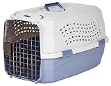 Amazon Basics zweitürige, überladbare Hund hütte, 58L x 38W x 33H cm, Blau
