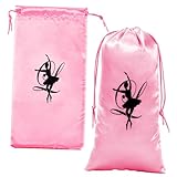 OUNONA 2 Stück Ballettschuhtasche Satin mit Kordelzug Organizer Beutel für Spitzenschuhe und Tanzschuhe Leicht Praktisch für Ballettschülerinnen und Reiseaufbewahrung