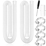 Poolschlauch 32mm,2 Stück 1.5M Schwimmbadschlauch Ersatzschlauch,4 Stück Sicherungsclip Und 1 Stück Schlauchverbinder,Hochwertiger Pool Schlauch,Poolfilterschlauch,für Filterpumpe Und Schwimmbad