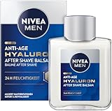 NIVEA MEN Anti-Age Hyaluron After Shave Balsam, erfrischendes After Shave mit Hyaluron für 24h Feuchtigkeit, beruhigende Gesichtspflege nach der Rasur (100 ml)