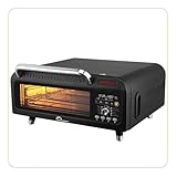 LITTLE BALANCE 8733 Revolution'Air, Pizzaofen, Elektrisch, Multifunktional, 3 in 1, Air Fryer, Grillofen, 10 Kochmodi, 7 Zubehörteile, Pizzasteine, bis 400°C, 2000 W, Schwarz