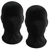 Atuful 2 Stück Vollgesichtsmaske Halloween Unisex Milchseide Gesichtslose Maske für Party Cosplay