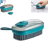 2-in-1 Soap Dispensing Cleaning Brush, Multifunctional Pressing Cleaning Brush, Kitchen Sink Cleaning Soap Dispensing Brush,Multifunctional Cleaning Dish Brush for Kitchen (Green)