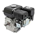 Benzinmotor Benzin Motor,212 ccm 4-Takt-Motor mit 7,5 PS 3600 U/min,Automatisch ab,mit Ölalarm,Kraftstoffverbrauch (≤365g/Kw.h),für Wasserpumpen, Generatoren
