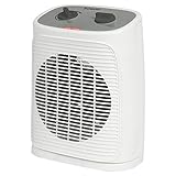 Bomann Heizlüfter mit Ventilator Funktion weiß, mobile Heizung Mini Heizlüfter 2000W mit 2 Heizstufen, mobiler Heizlüfter leise oszillierend und Fan/Ventilator leise Elektro Heizgerät HL 6041 CB