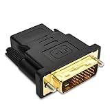 luoshaPUCY DVI auf HDMI Adapter, HDMI Buchse zu DVI Stecker (24+1) HDMI zu DVI Adapter 1080p - Schwarz