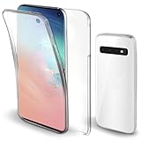 Durchsichtige Hülle kompatibel mit Samsung Galaxy A10 [Integrierter TPU-Displayschutz] [Fallgetestet in Militärqualität] Ganzkörper-, stoßfeste, robuste Fallschutz-Telefonabdeckung