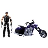 Mattel WWE WREKKIN' SLAMCYCLE Fahrzeug und Undertaker Figur - Boneyard Slamcycle mit 8 auseinanderbrechenden Teilen, inklusive WWE Undertaker Actionfigur, Kettenzug und Schleudersitz-Starter, HTR84