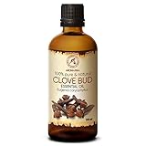 Nelkenöl 100ml - 100% Naturreines Ätherisches Gewürznelke Öl - Reine Clove Bud Oil - Eugenia Caryophyllus - Indonesia - für Beauty - Aroma Diffuser - Duftlampe - Nelkenknospenöl - Clove Bud Oil