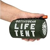 Go Time Gear Life Tent Emergency Survival Shelter – 2 Person Emergency Tent – Use As Survival Tent, Emergency Shelter, Tube Tent, Survival Tarp - Includes Survival Whistle & Paracord