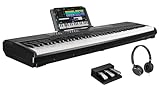 STRICH E-Piano 88 Tasten Gewichtet Klavier mit Sustain-Pedal, Hammermechanik-Digitalpiano, 2x15W integrierte Lautsprecher, vollwertiges E-Piano mit USB-MIDI/Wireless-Verbindung, SDP-120