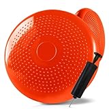 OcioDual Aufblasbares Kissen, Orange, für Yoga, Fitness, Pilates, Sportübungen, Training, Rutschfeste Aufblasbare Scheibe, PVC-Gummioberfläche mit Manuellem Inflator