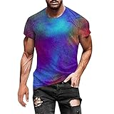 Herren-T-Shirts, Sport-Shirt, Hippies, Senioren, kurzärmelig, Batik-T-Shirt, Rundhalsausschnitt, lockere Passform, Pullover, Tops, Übergröße, Fitnessstudio, Laufen, Workout, Activewear, 001 x