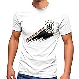 MoonWorks® Herren T-Shirt Deutschland Fußball EM-Shirt 2024 WM Fanshirt Deutschlandshirt Adler weiß XXL