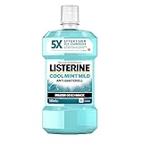 LISTERINE Cool Mint milder Geschmack (500 ml), antibakterielle Mundspülung ohne Alkohol mit ätherischen Ölen, für ein langanhaltendes Frischegefühl