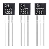 ALLECIN 2N2222 NPN Transistor Allzweck Verstärker 2N2222A Silizium Transistoren für DIY TO-92 60 V 800 mA (Packung mit 200 Stück)