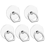 VOVIGGOL Handy Ring Halterung 5st, 360 Drehung Transparent Handy Ringhalter Handyringhalterung Finger Handy Griff handyring Handy Halter Finger Kompatibel für Handys Smartphones Tablets (Rund)