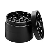 Herb Grinders,Grinder für trockenes Kraut Portable Zink-Legierung Metall Grinder, schwarz,5x4cm/2x1.6inch