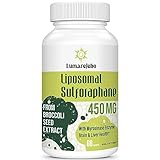 Liposomales Sulforaphan 450mg, Hochdosiert aus Brokkoli Extrakt, Reine Brokkoli Kapseln mit Myrosinase & Sulforaphan, 5X Höhere Absorption, Non-GMO (60 Kapseln)