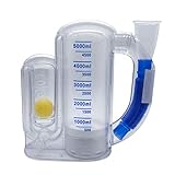 Knowoo 3000ml/5000ml Lungentrainer Atemtrainer zur Variation des Widerstands, Ergotherapie, Lungentraining, Atemtraining