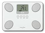TANITA BC-731 Kompakte Innerscan-Körperanalysewaage aus Glas Gut Ablesbares LCD-Display 10 Messungen Weiß