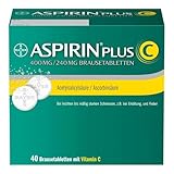 Aspirin Plus C | Erkältungsmittel mit Vitamin C | schnell gegen Kopf-, Hals- und Gliederschmerzen | Nr. 1 Erkältungsmarke | 1x 40 Brausetabletten